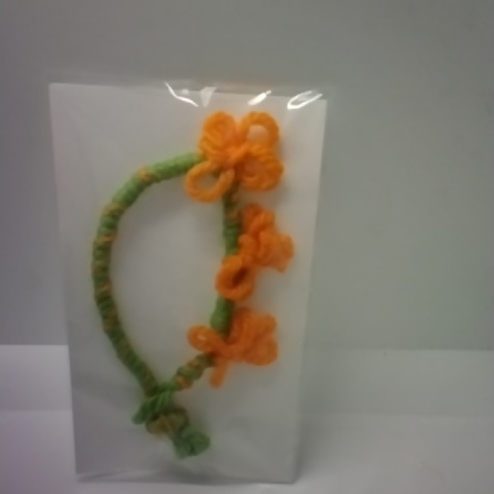 Lorena Espinoza Design Orange and Green Floral Bracelet